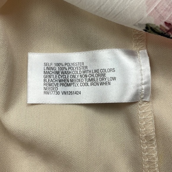 UEC Xhileration floral fit n flare dress XS cream & pink - Picture 4 of 7